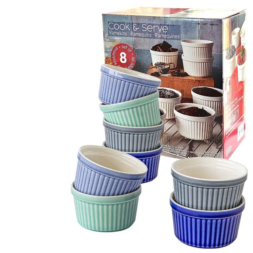 Cook & Serve 8 Piece Blue Mix Set